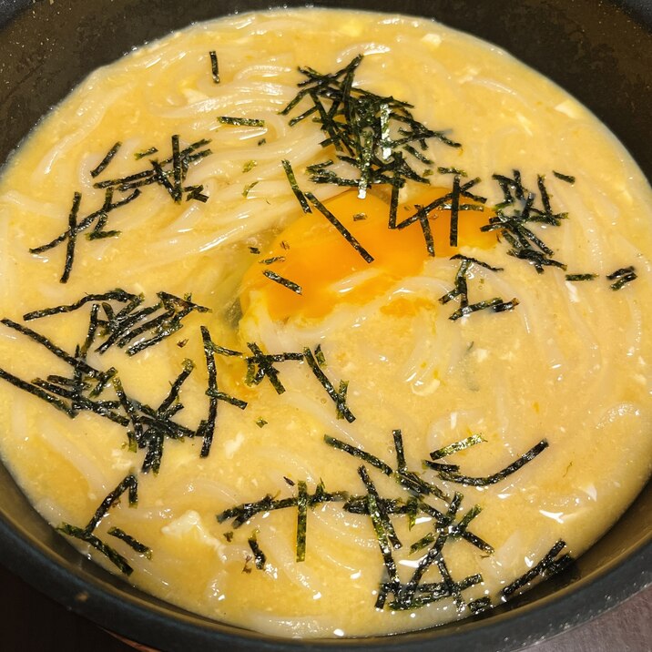 卵好きの味噌汁うどん